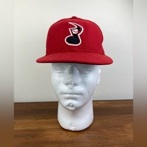 Nashville Sounds New Era 59FIFTY RED 100% Wool Fitted Hat Size 7 Minor League.